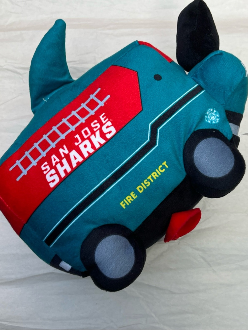 Police Teal and Red San Jose Sharks Fire Truck Plush